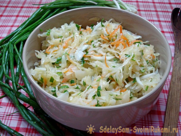 Засолка капусты сухим способом в собственном соку