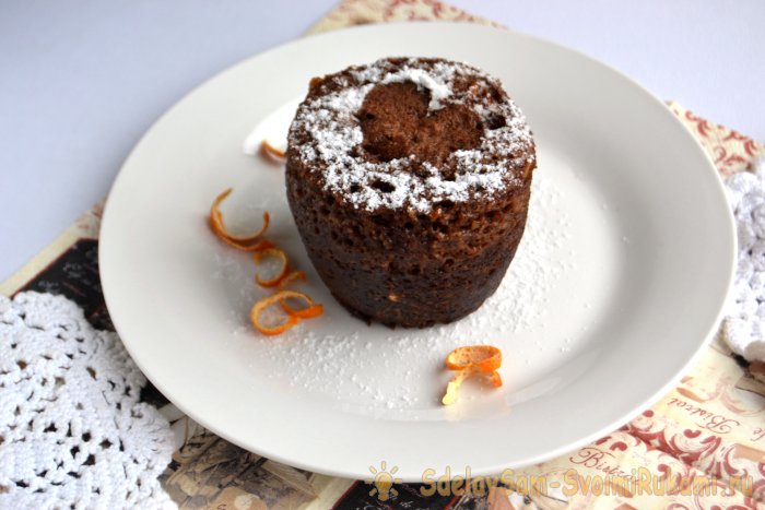 Шоколадный кекс с овсянкой в микроволновке в кружке за 5 минут