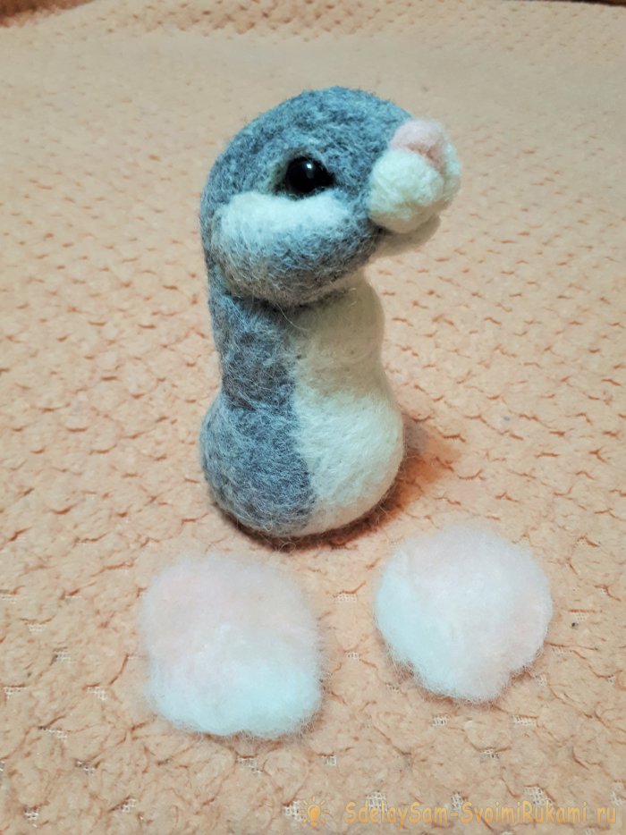 Игрушки из шерсти мышка