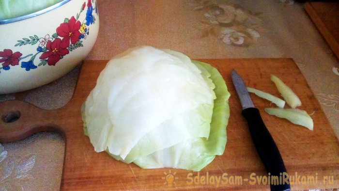 Квашеные листья капусты для голубцов