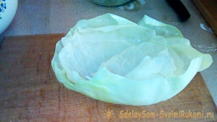 Квашеные листья капусты для голубцов