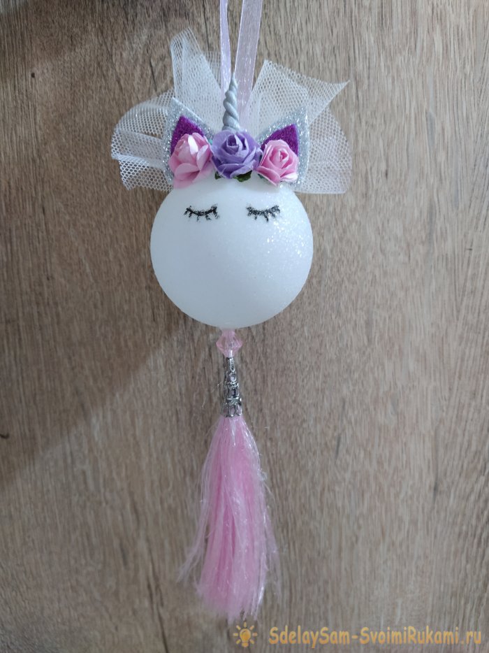 Модная игрушка на елку Единорог Мастер-класс для детей