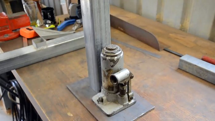 Как сделать гидропресс из бутылочного домкрата