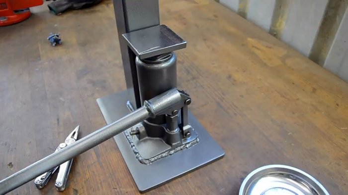 Как сделать гидропресс из бутылочного домкрата