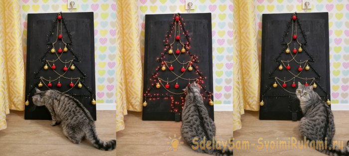 Как сделать антикошачью новогоднюю ёлку