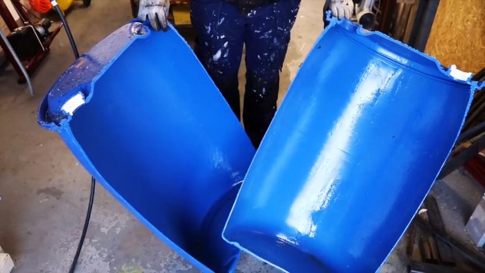 Как сделать снегоуборщик из пластиковой бочки