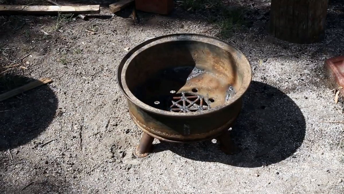 Как из старого колесного диска сделать костровую чашу