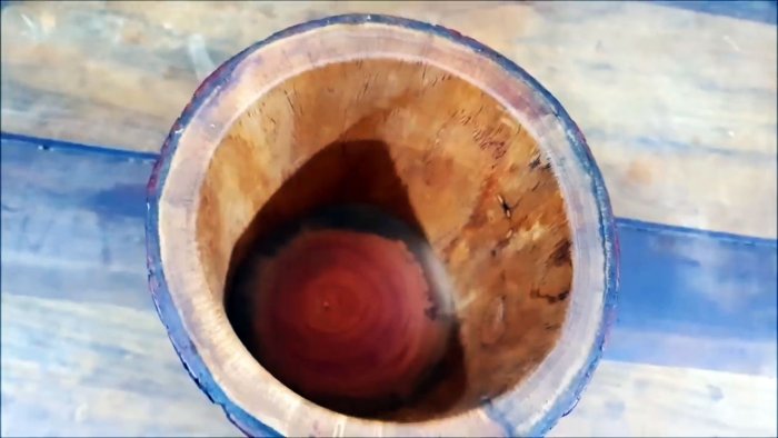 Как сделать шкатулку хлебницу из куска бревна