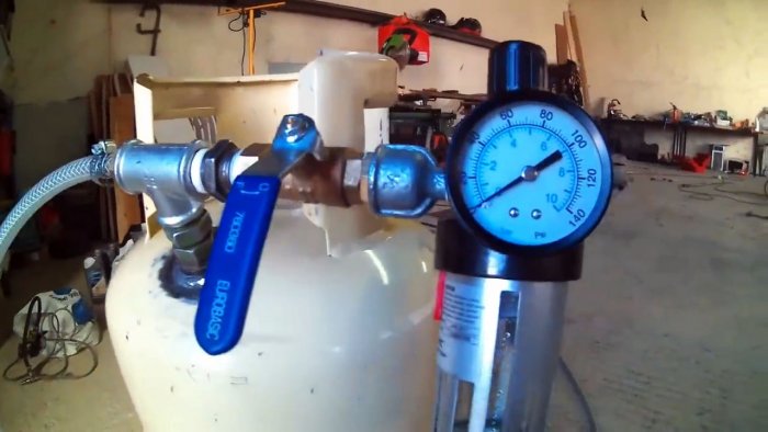 Как сделать пескоструйный аппарат из маленького газового баллона