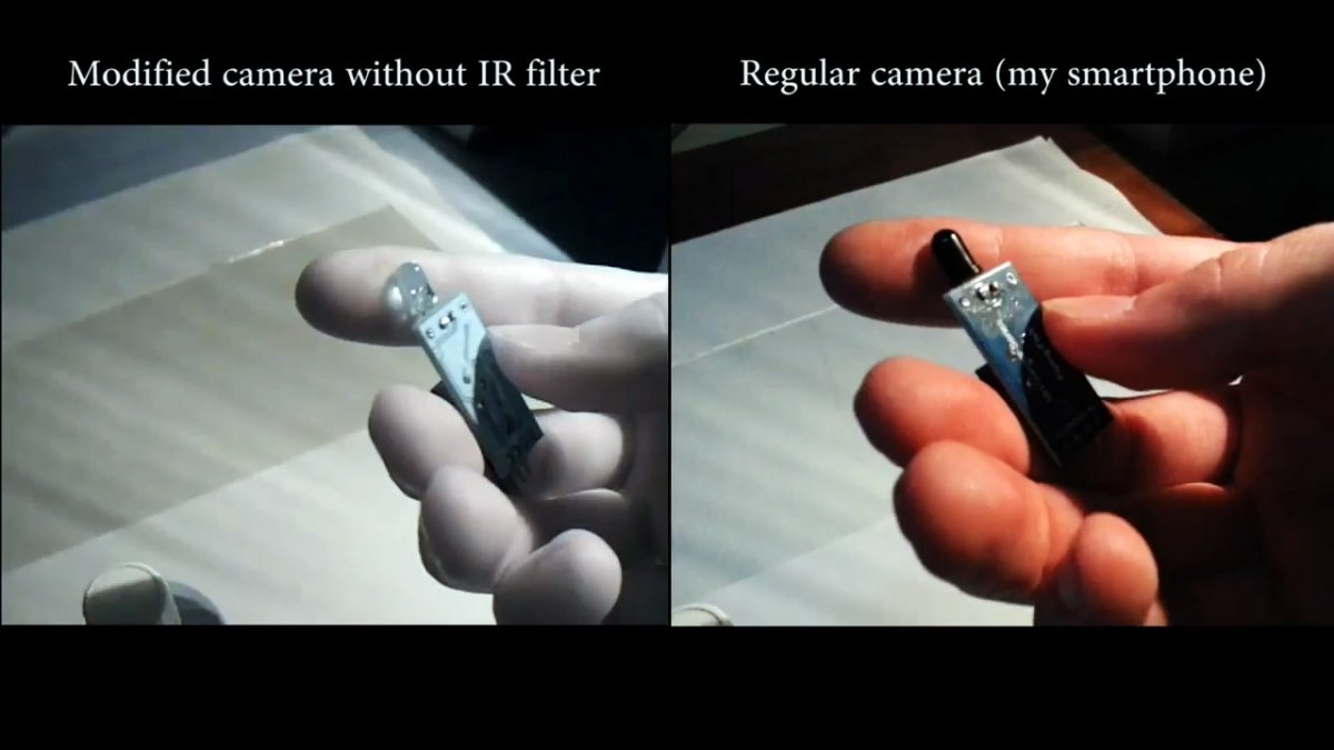 Что можно увидеть, если у веб камеры удалить ИК фильтр?