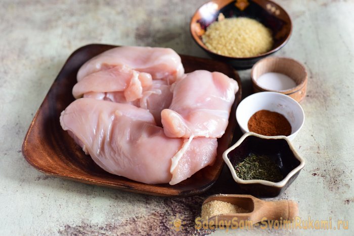 Куриный рулет Мраморный