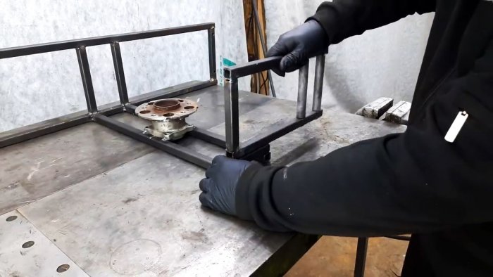 Катушка для шланга из диска и ступицы автомобиля