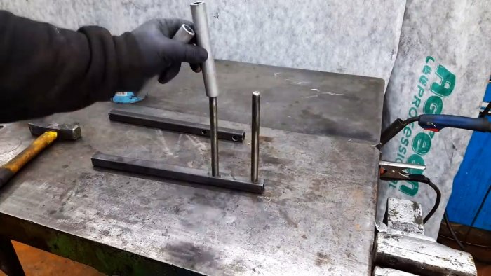 Катушка для шланга из диска и ступицы автомобиля