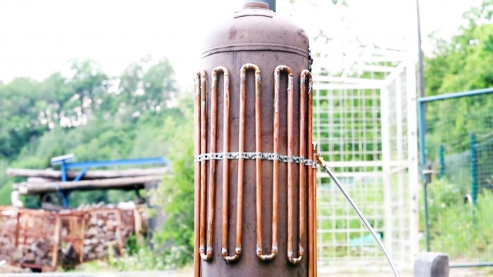 Как сделать проточный водонагреватель из газового баллона