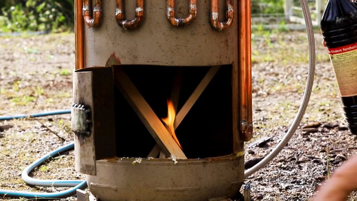 Как сделать проточный водонагреватель из газового баллона