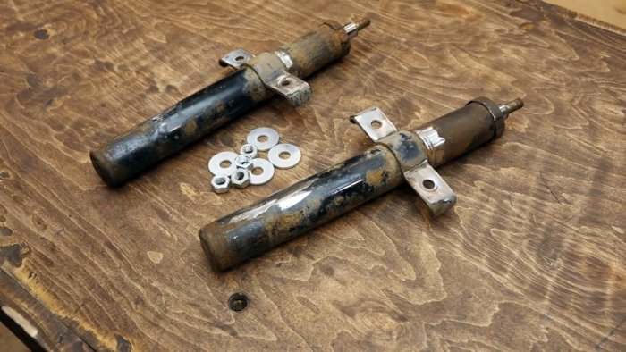 Как сделать тиски из старых амортизаторов