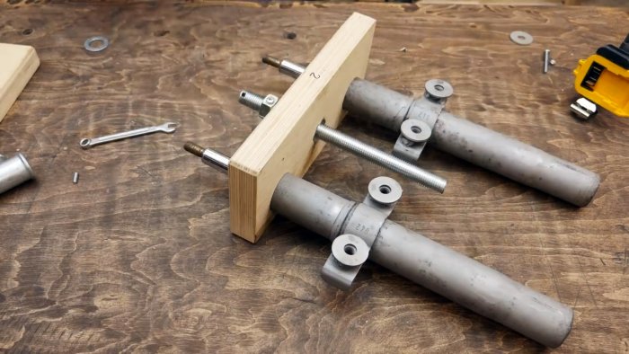 Как сделать тиски из старых амортизаторов