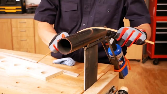 Как горячей трубой изогнуть деревянные заготовки