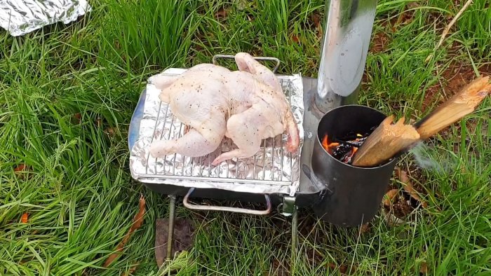 Как сделать походную духовку-плиту из баллона