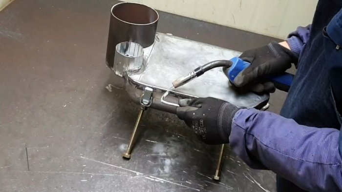 Как сделать походную духовку-плиту из баллона