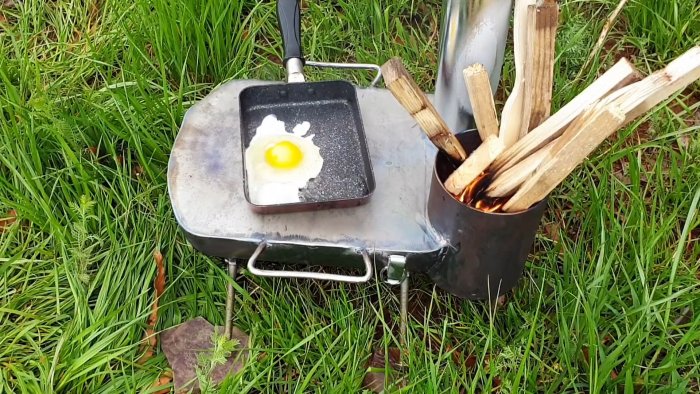 Как сделать походную духовку-плиту из баллона