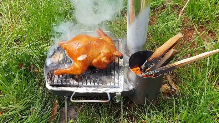 Как сделать походную духовку-плиту из баллона