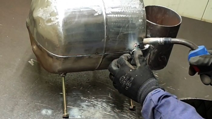 Как сделать походную духовку-плиту из баллона