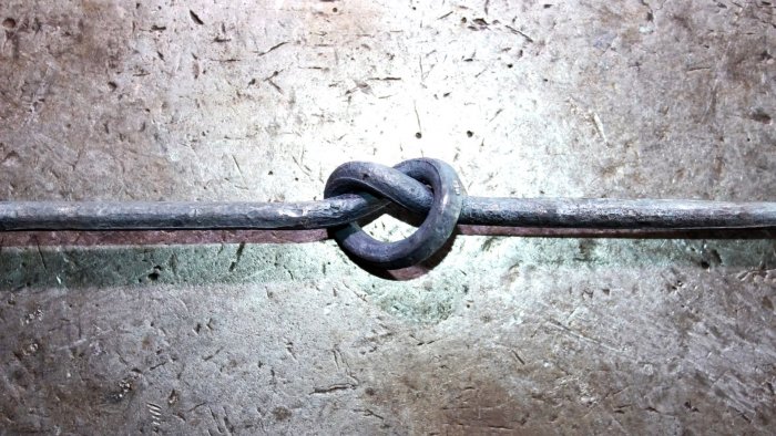 Как завязать стальной прут в узел