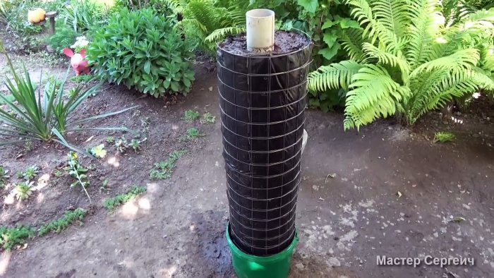 Как сделать вертикальную клумбу