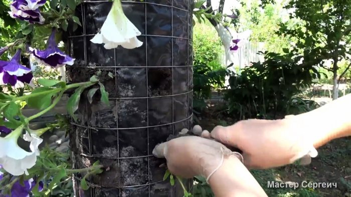 Как сделать вертикальную клумбу