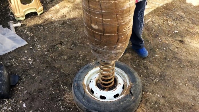 Как из деталей строго автомобиля сделать манекен для отработки ударов