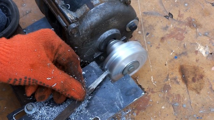 Как сделать шкив без токарного станка