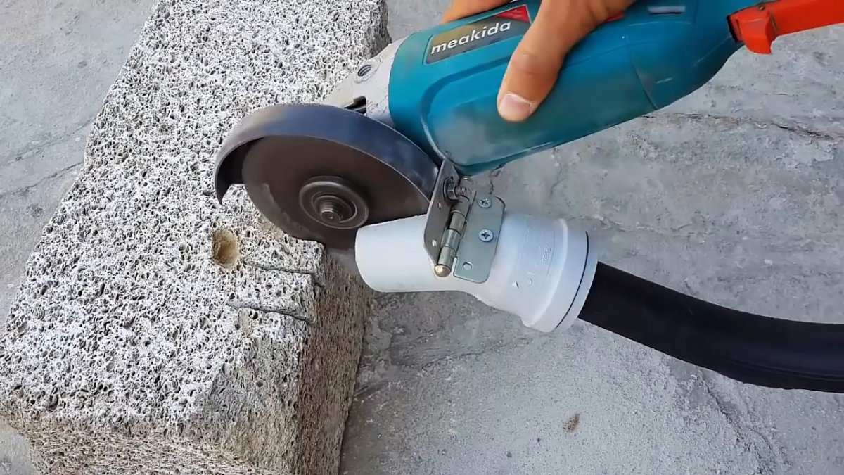 Как заставить болгарку пилить бетон без пыли