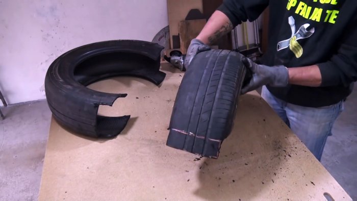 Делаем настенный компактный тренажер для бокса из покрышки