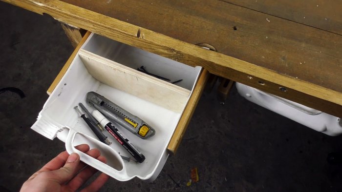 Как применить пластиковую канистру с пользой в гараже или мастерской