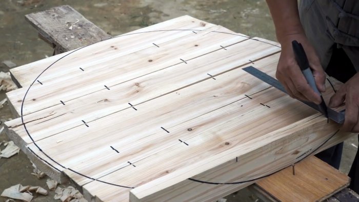 Как без клея гвоздей и саморезов сделать деревянную крышку для казана коптильни или тандыра