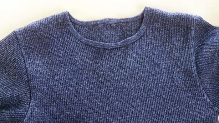 Как сузить вырез горловины свитера или футболки своими руками