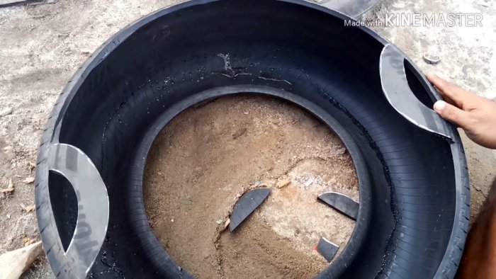 Как сделать резервуар для воды из старой покрышки