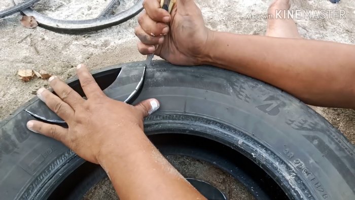 Как сделать резервуар для воды из старой покрышки
