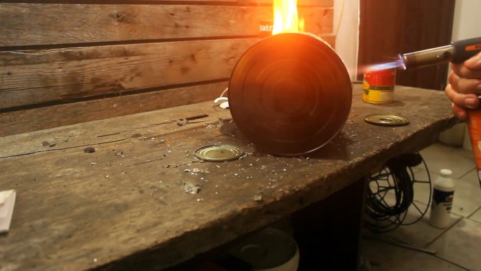 Полезное применение жестяным банкам как сделать мини печь для уличной готовки