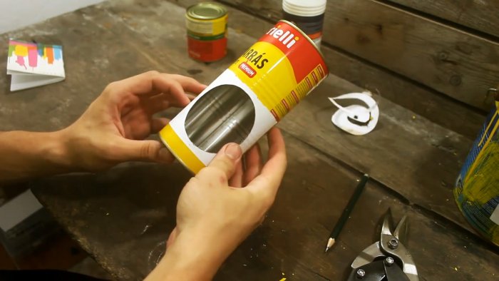 Полезное применение жестяным банкам как сделать мини печь для уличной готовки