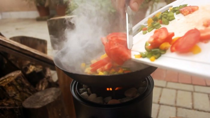 Полезное применение жестяным банкам как сделать мини печь для уличной готовки