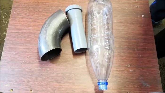 Соединяем 2 трубы разного диаметра ПЭТ бутылкой