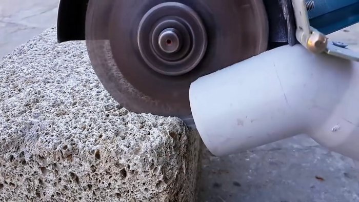 Как заставить болгарку пилить бетон без пыли