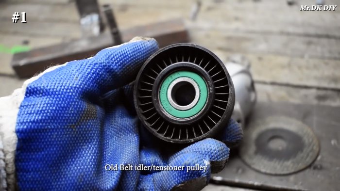 Самый простой гриндер из болгарки велосипедной втулки и ролика ГРМ