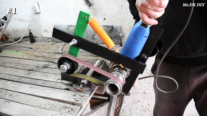 Самый простой гриндер из болгарки велосипедной втулки и ролика ГРМ