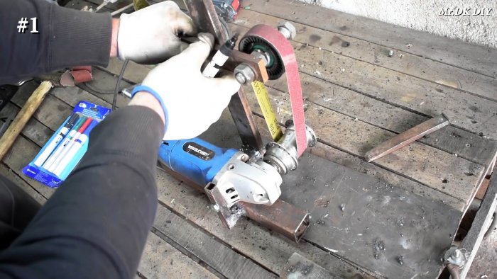 Самый простой гриндер из болгарки велосипедной втулки и ролика ГРМ