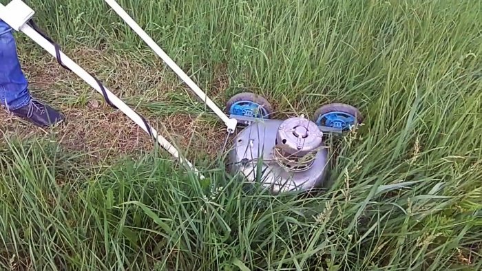 Как сделать газонокосилку из стиральной машинки