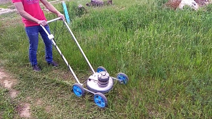 Как сделать газонокосилку из стиральной машинки