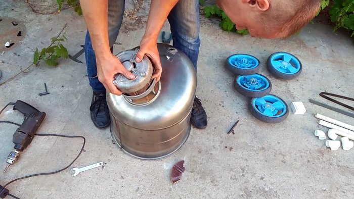 Как сделать газонокосилку из стиральной машинки